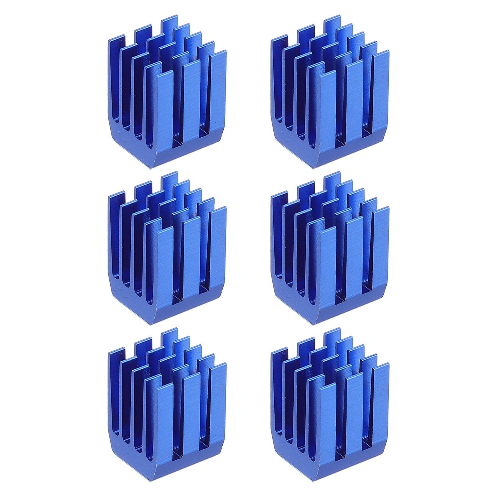 6 Pcs Heatsink 9x9x12mm Aluminum Heat Sink with Thermal Blue Sticker Blue