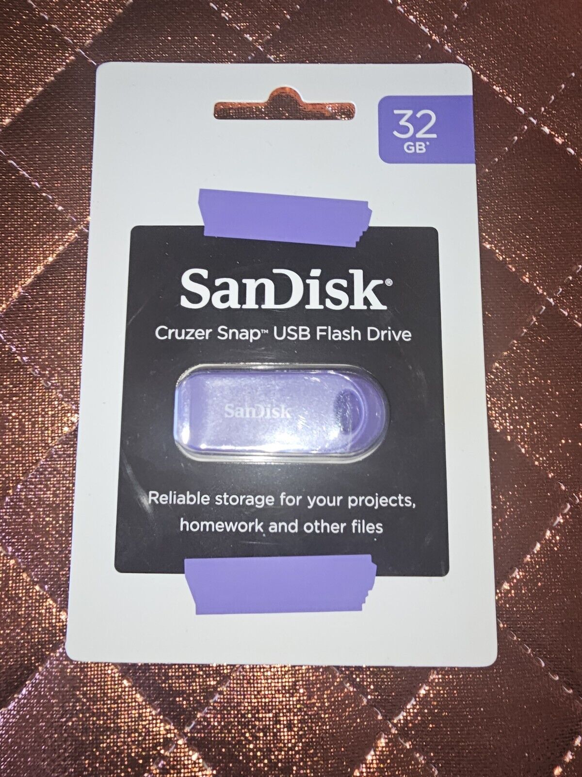 SanDisk Cruzer Snap 32GB USB Flash Drive, Retractable Design, Purple 🔥🔥🔥