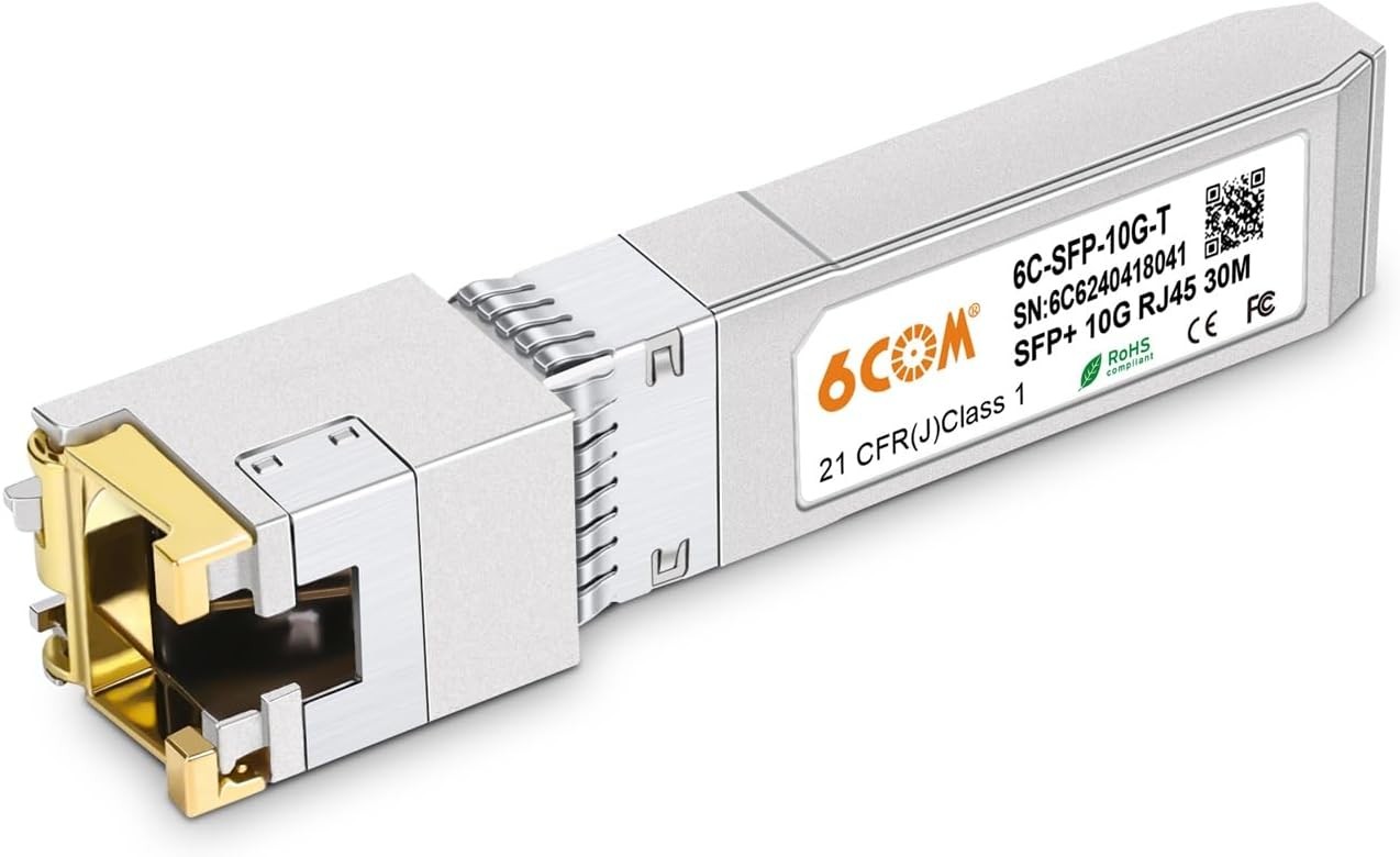 10GBase-T SFP+ Transceiver 10G SFP+ to RJ45 Copper Module CAT.6a/7 up to 30 M...
