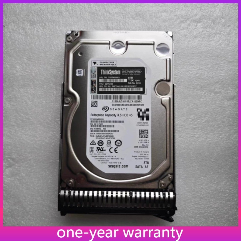 7XB7A00053 Lenovo 8TB 3.5" Internal Hard Drive 00YK042 SATA 7200rpm 6Gbps HDD