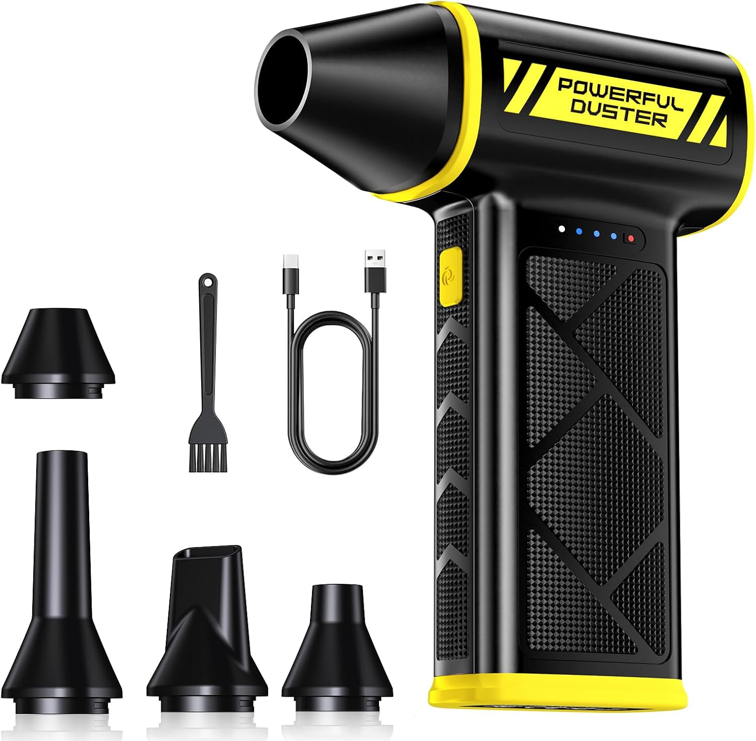 Compressed Air Duster, 110000RPM Ultra-Powerful Electric Air Duster, 3-Speed Cor