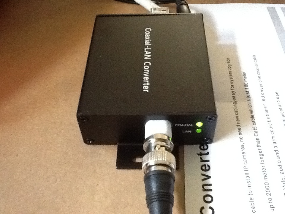 ethernet over coax converter, two wire network , pair wire to  TCP/IP zero delay