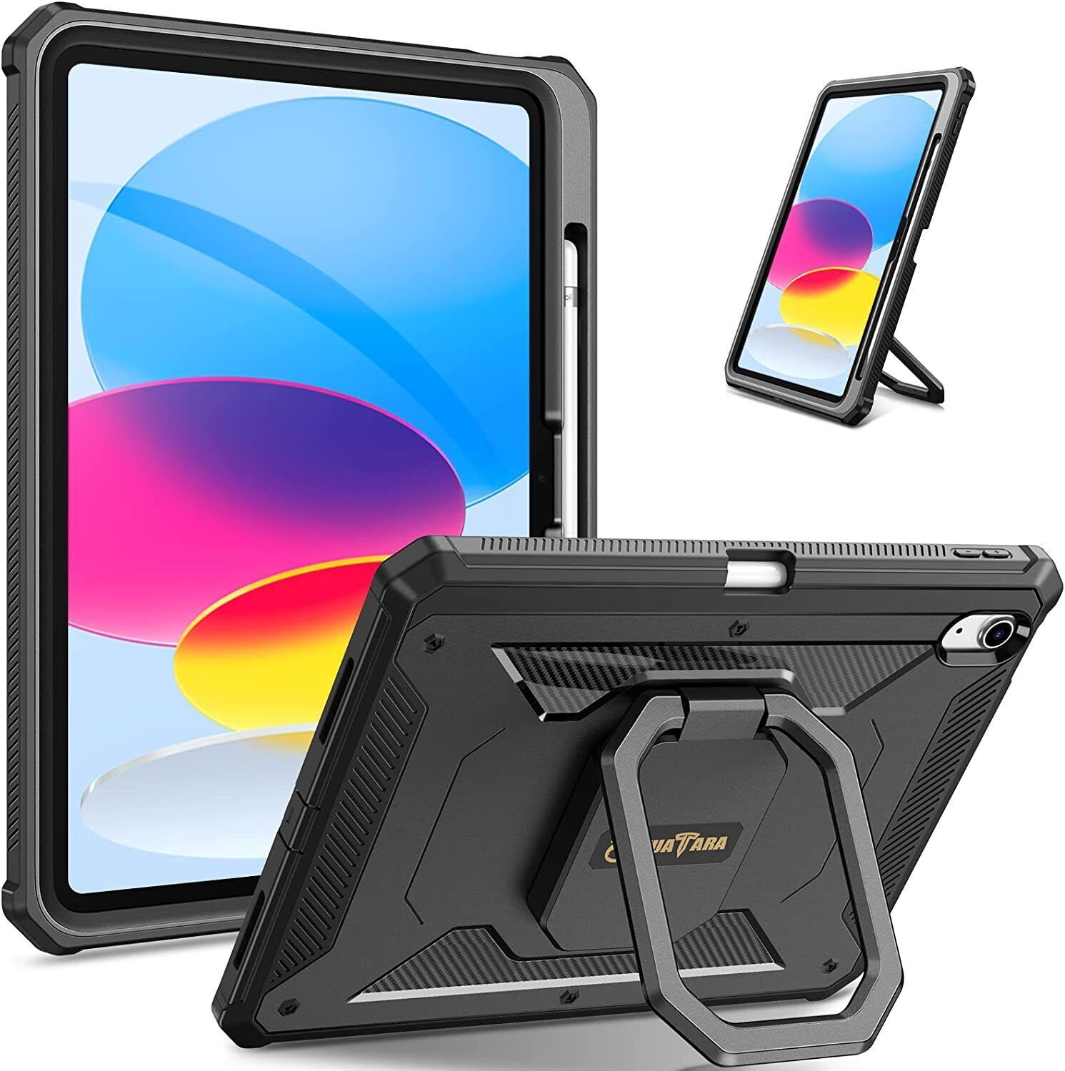Case for iPad (A16) 11th Gen/iPad 10th Gen Rugged Cover with Screen Protector