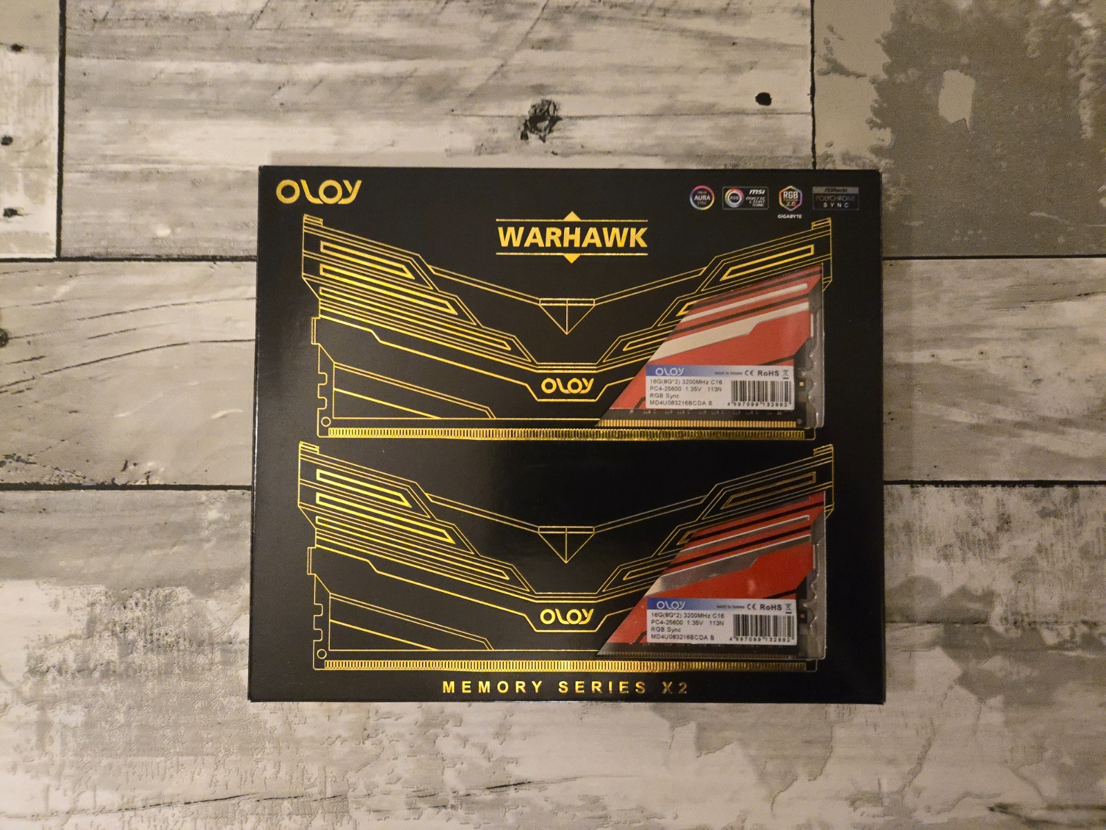 OLOy Warhawk RGB Sync 16GB (2 x 8GB) DDR4 3200MHz CL16 Desktop Memory RAM Kit