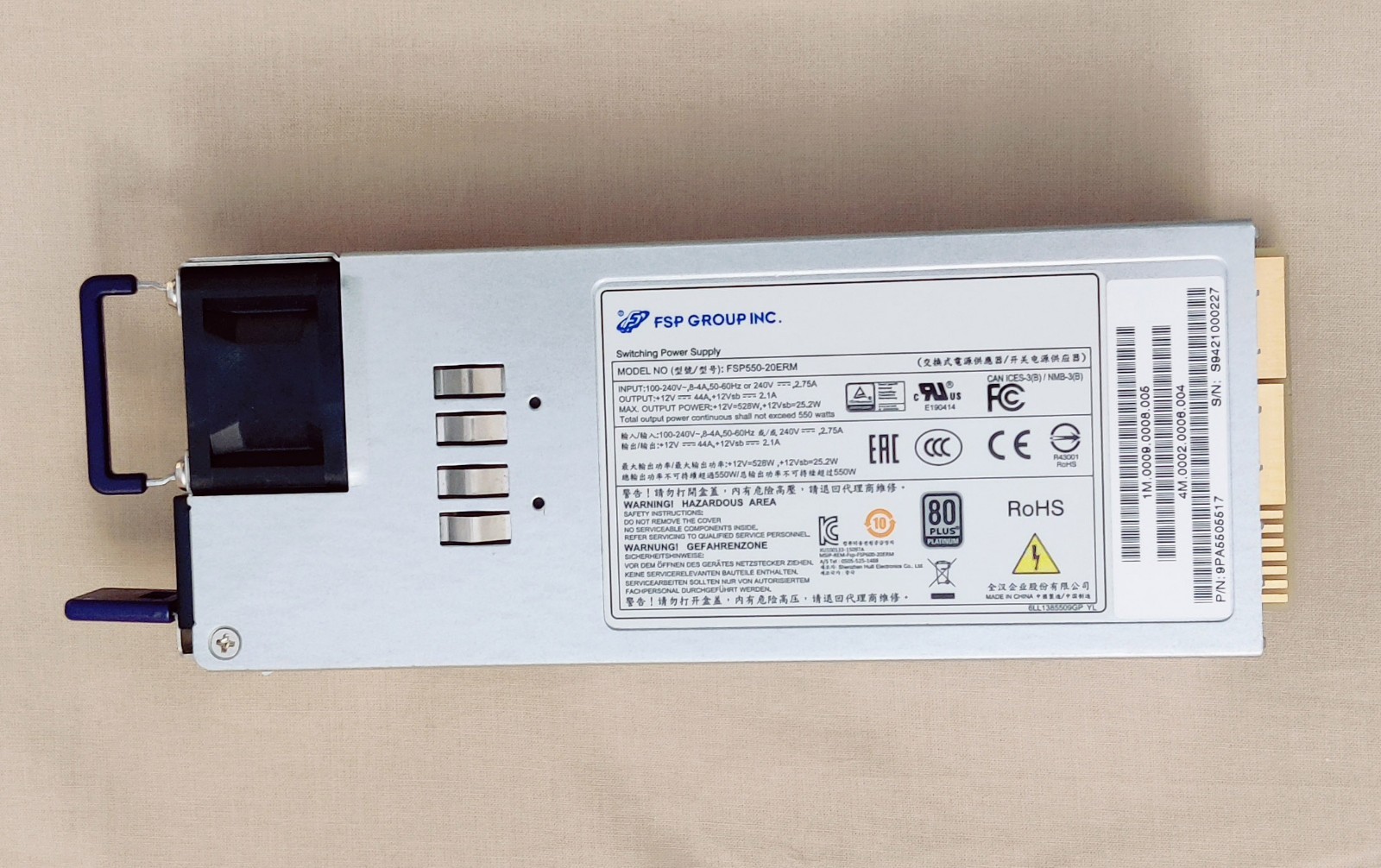 FSP550-20ERM 550W Power supply module x 1 pc