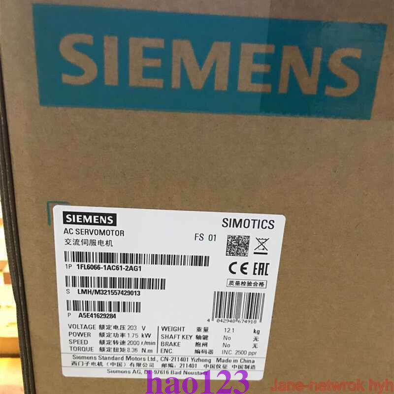1 Pcs SIEMENS 1FL6066-1AC61-2AG1 Servo Motor Expendited Shipping(UPS/FedEx) NEW