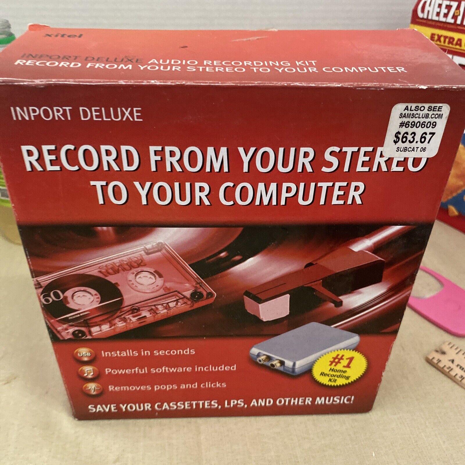Xitel Inport Deluxe Stereo To PC Audio Recording Kit Converter Cassette FX