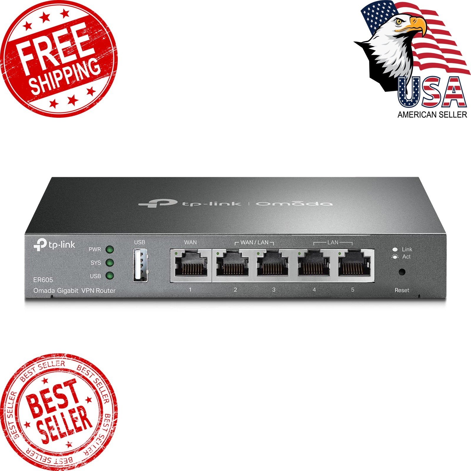 TP-Link ER605 V2 VPN Router Gigabit 3 WAN Omada SDN