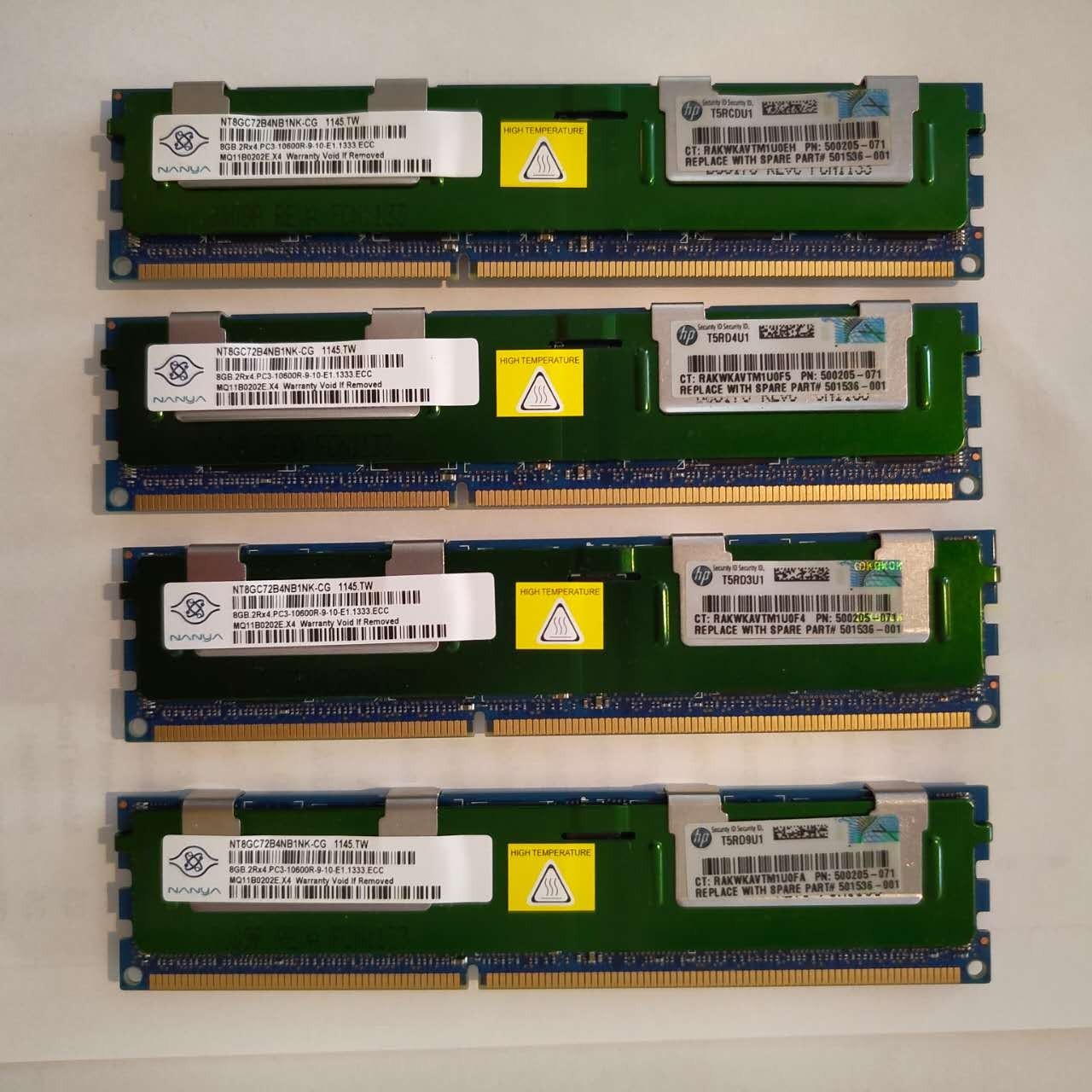 32GB (8GBx4) 2Rx4 PC3-10600R DDR3 RAM for Server / Workstation