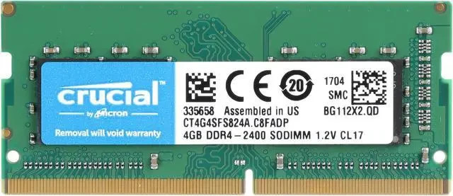 Crucial 4GB SO-DIMM Memory Module - *2400Mhz* - CT4G4SFS824A - NEW IN BOX