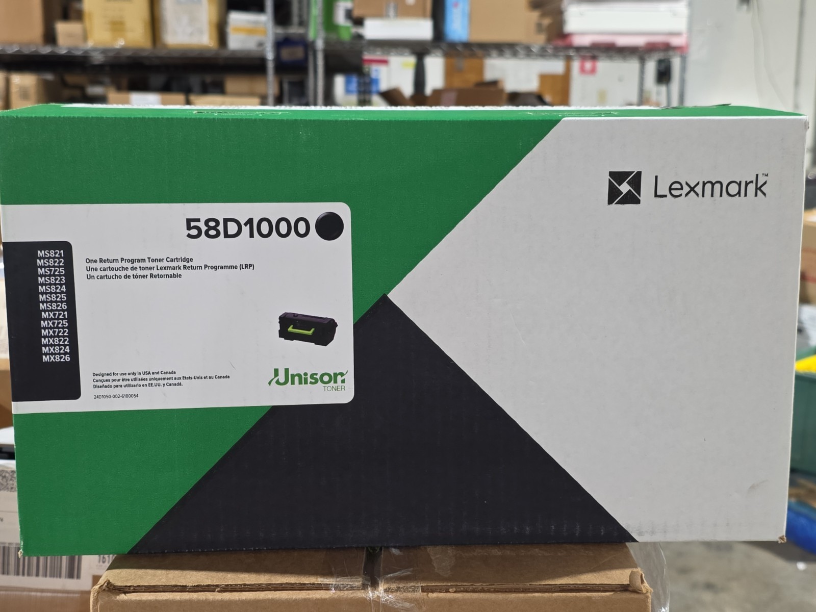 Lexmark Unison Toner Cartridge - Black 58D100 Seal Is Broken - See Pics