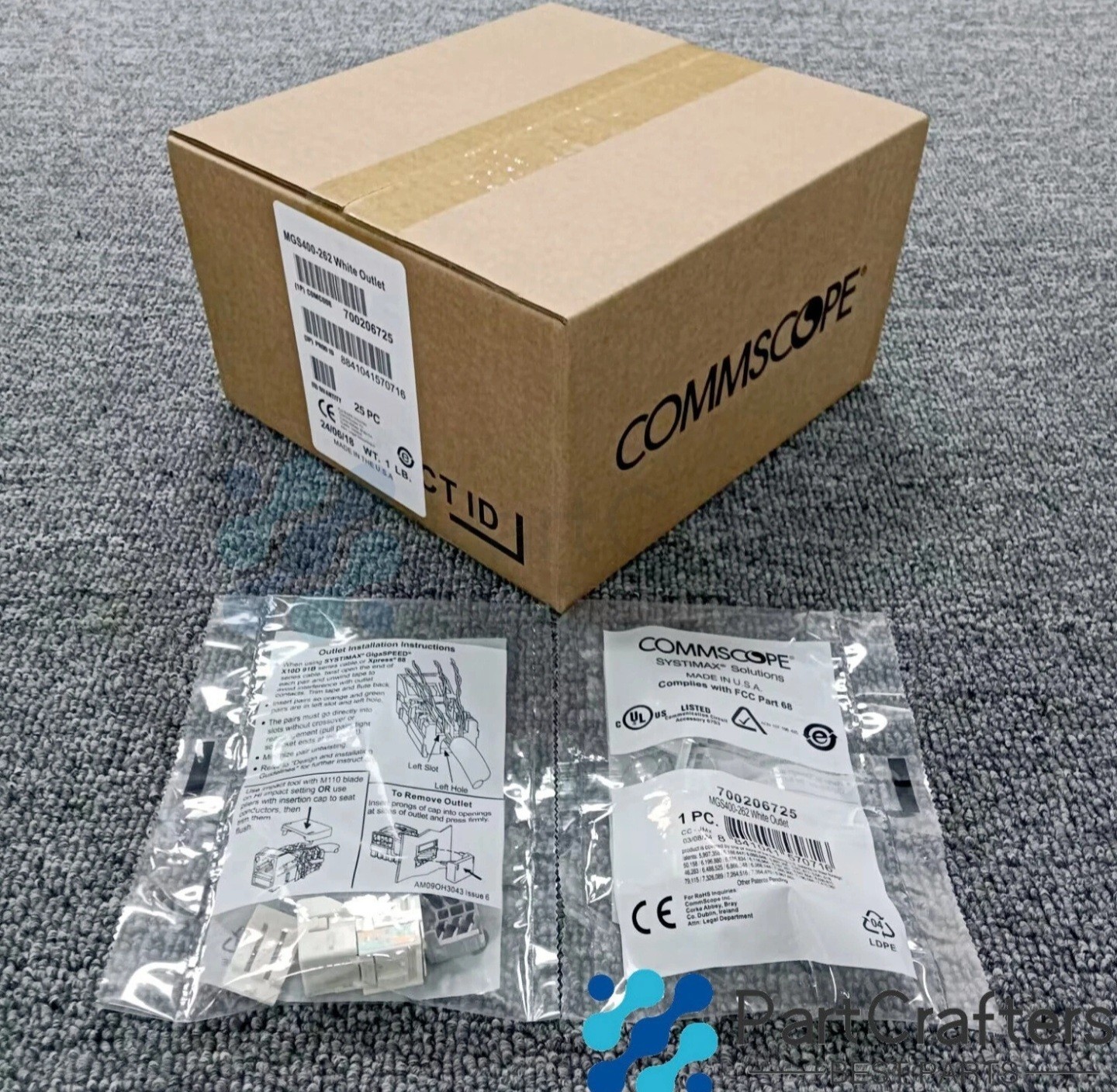 CommScope GigaSPEED XL MGS400-262 Category 6 U/UTP Information Outlet - White