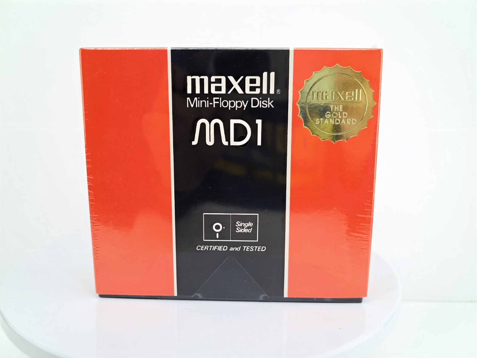 Maxell MD1 Mini Floppy Disks Box of 10 Single Sided Certified Vintage NEW SEALED