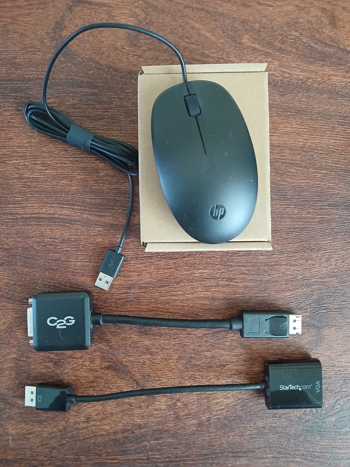 ✨️Computer Lot OEM HP 125 Wired Mouse And 2 Display Adapters C2G StarTech✨️