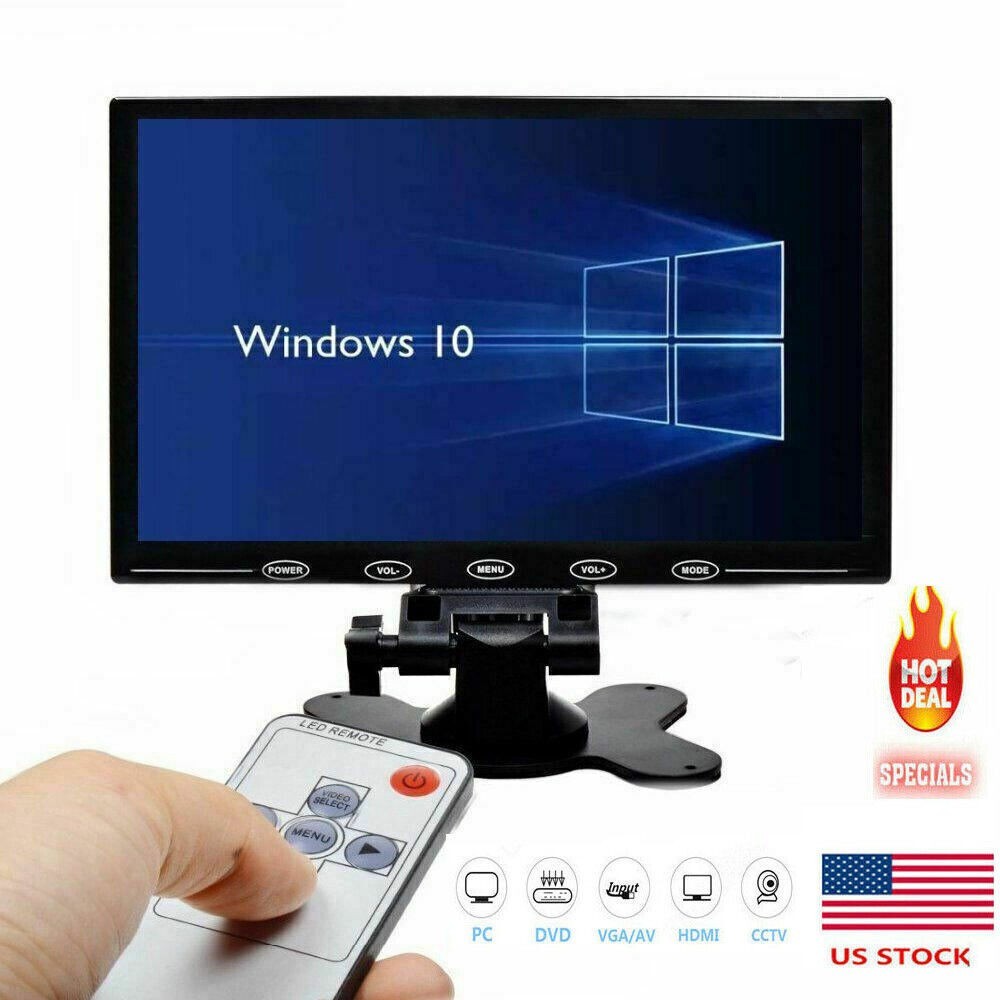 US - Mini 7" HDMI VGA AV LCD Monitor 1080P W/Speaker for DSLR Raspberry Pi