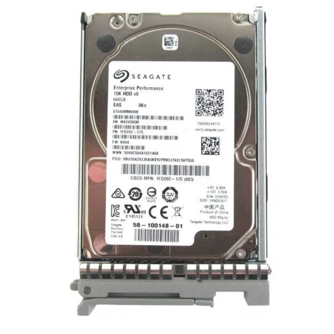 Cisco UCS-HD600G10KS4K 600GB 10K SAS 12Gbps 2.5" HDD 4Kn