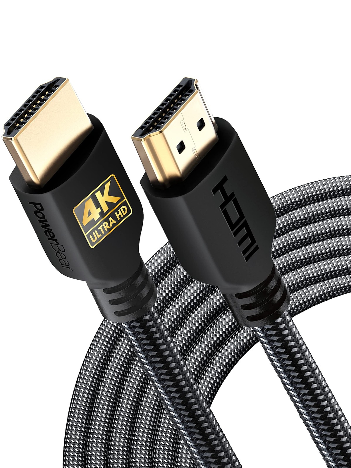 PowerBear 4K HDMI Cable 20 ft | Long Hdmi Cable, Braided Nylon & Gold 1 20ft