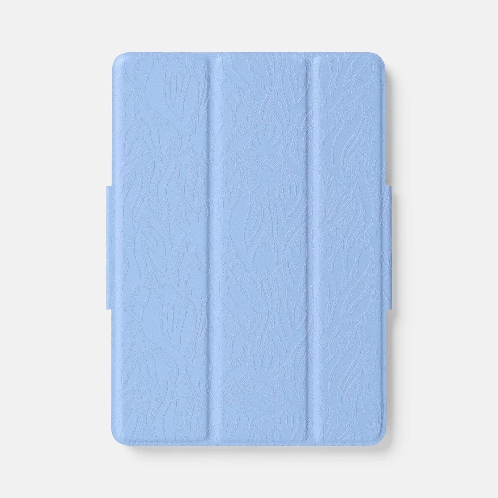 iPad (9th Gen) Case - heyday Peri-Blue Debossed: Fits iPad 10.2/10.5, Stylus Hol