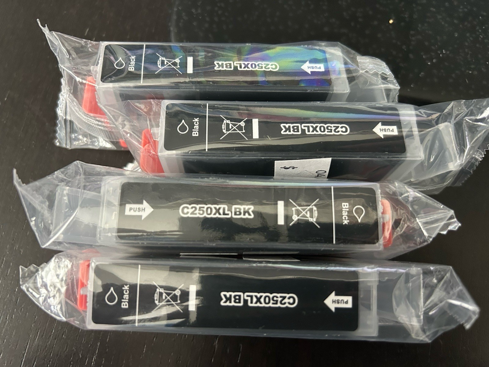 UNBRANDED C250XL  Black NK CARTRIDGEs COMPATIBLE W CANON PRINTERS New, Sealed 4