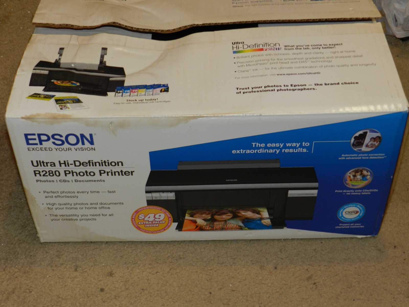 Epson Ultra Hi Definition R280 Color Inkjet Photo Printer NEW Open-Box