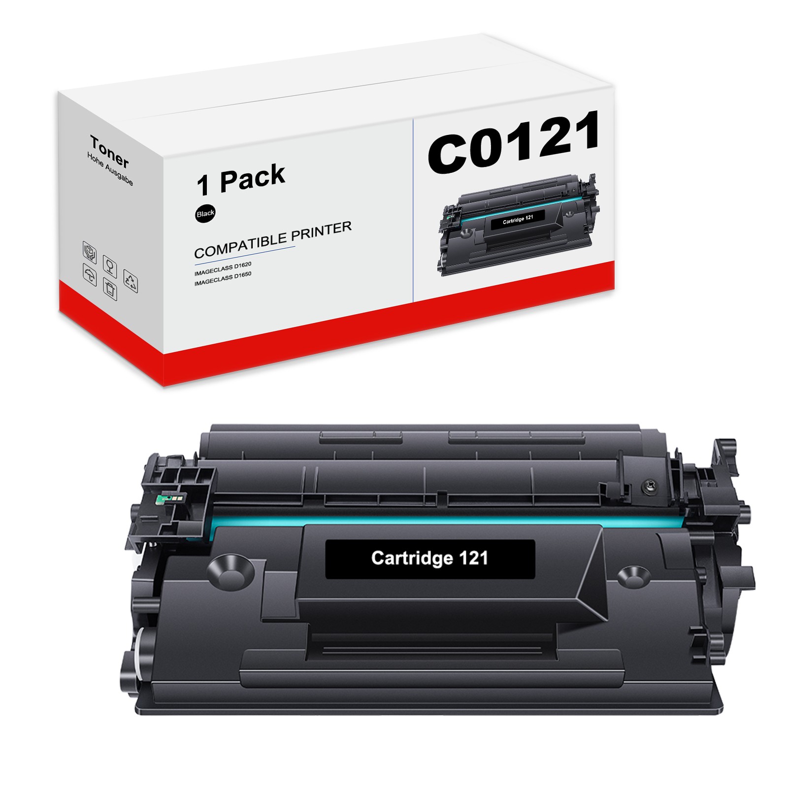 1PACK CRG-121 Toner Cartridge Compatible for Canon 121 Image Class D1650 D1620
