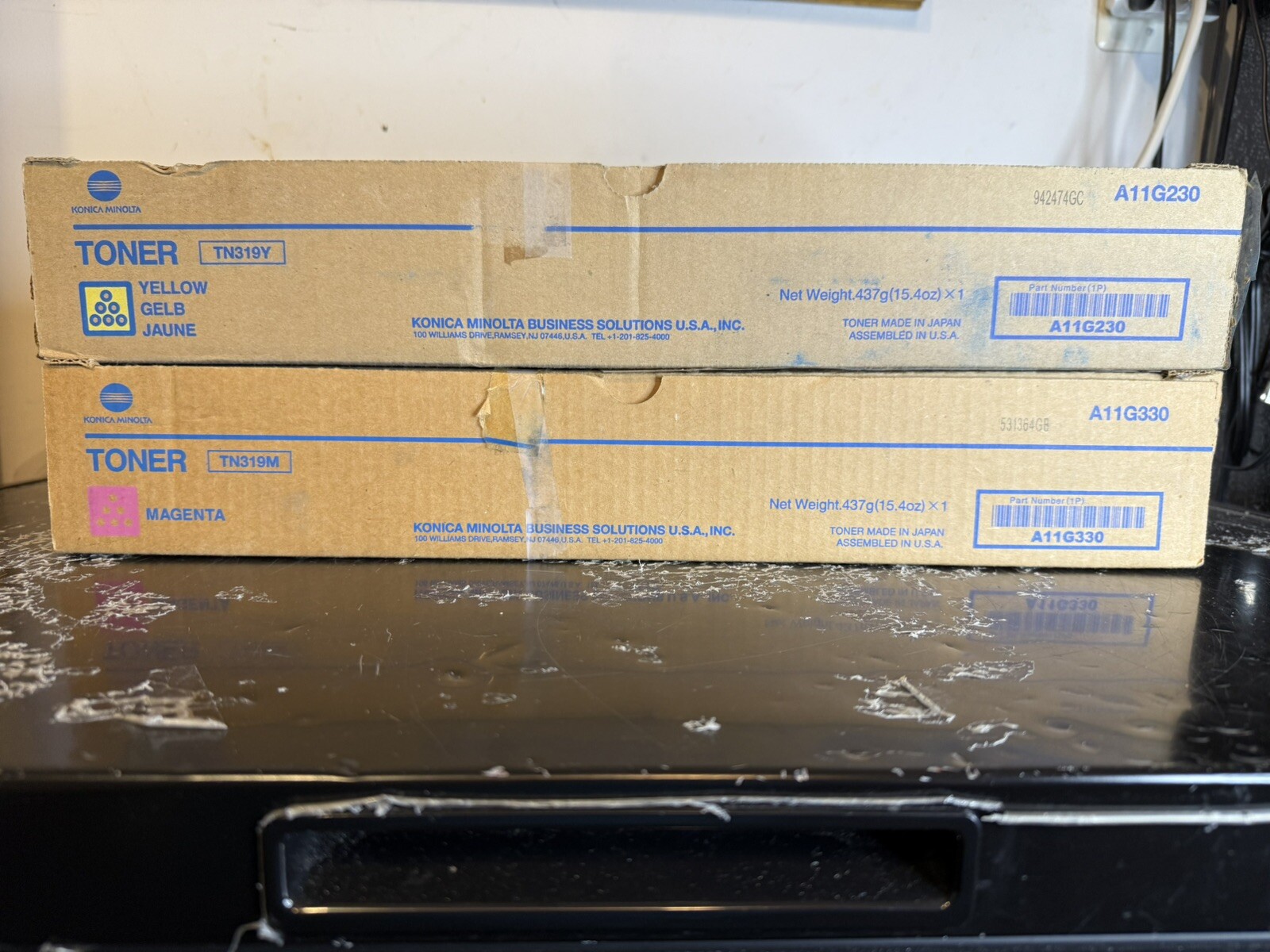 Brand New Genuine Konica Minolta TN319 Toner Cartridges TN319M,TN319Y,MY,New