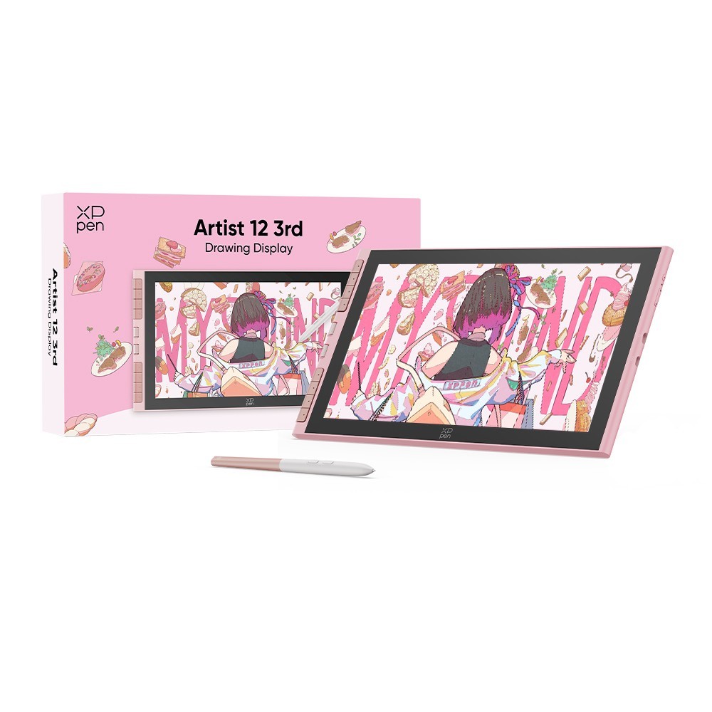 XPPen Artist 12 3rd Graphics Drawing Tablet  LCD Screen 2 Dial Wheels and 8 Keys