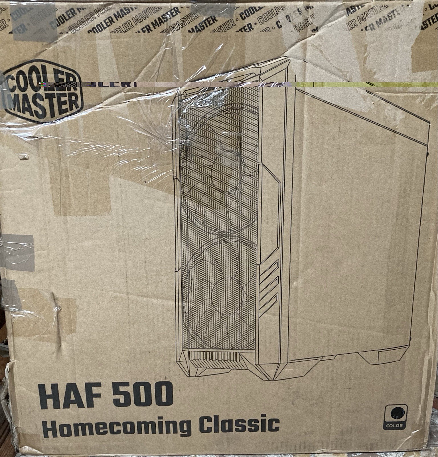 Cooler Master HAF 500 ATX Mid Tower Case Black Tempered Glass USB-C