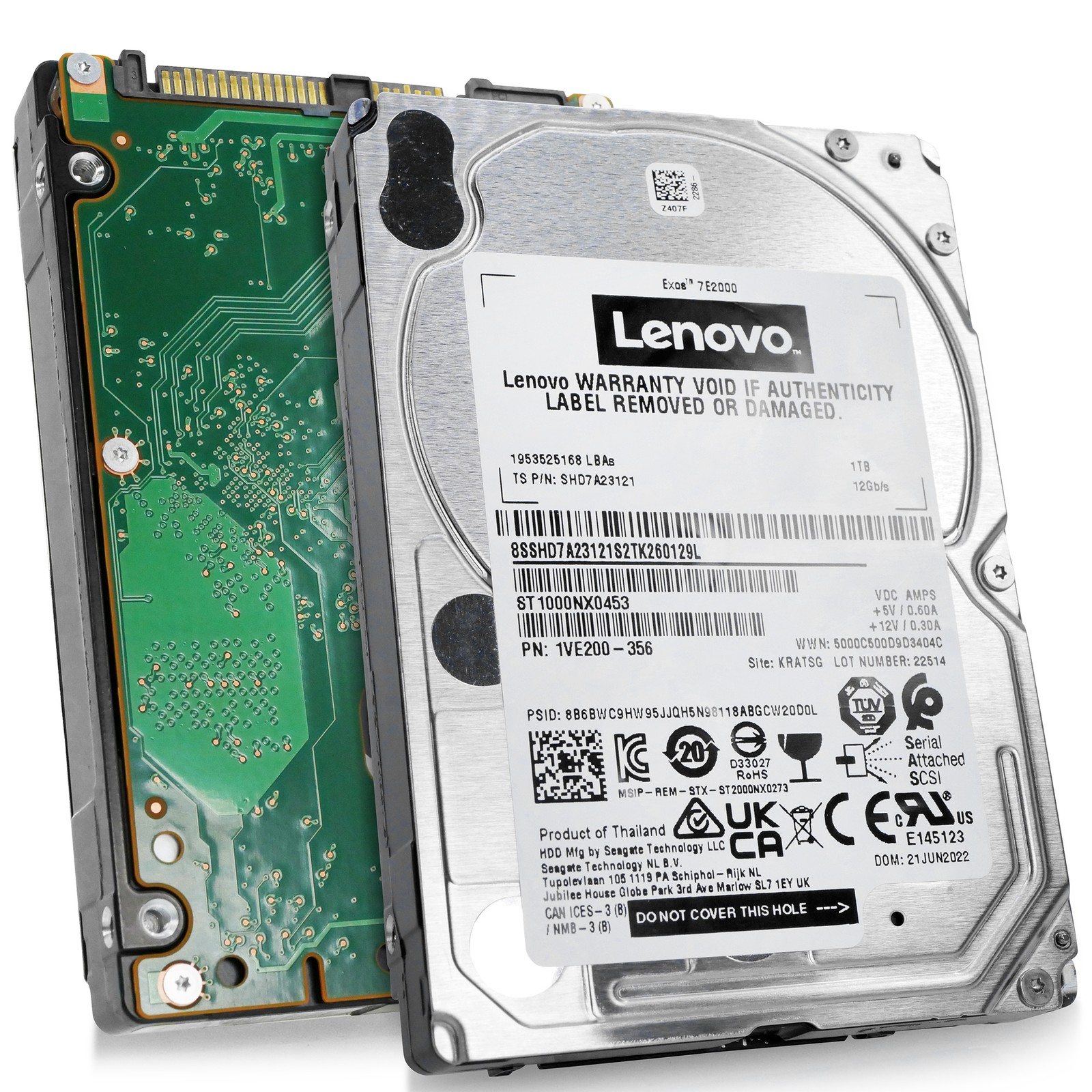 Seagate Exos 7E200 1TB ST1000NX0453 7.2K RPM SAS 12Gb/s 2.5" HDD