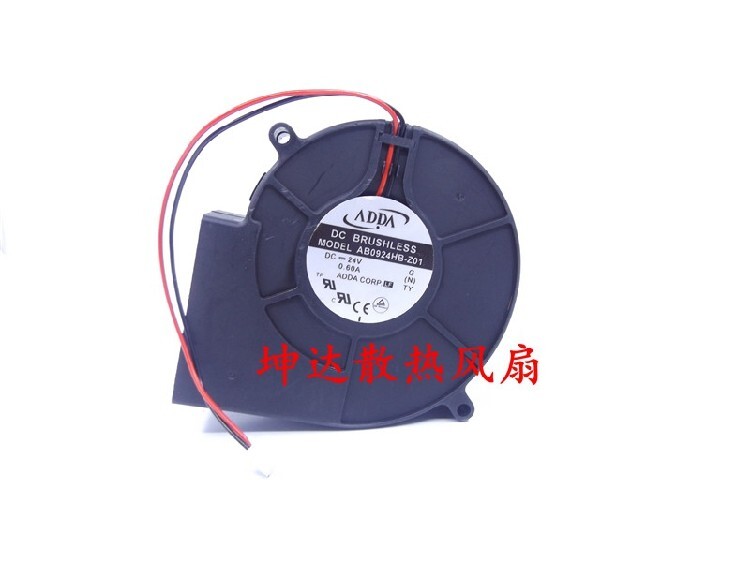 1 pcs ADDA Fan AB0924HB-Z01 DC24V 0.60A 9733 9CM 2 pin Turbofan Blower fan