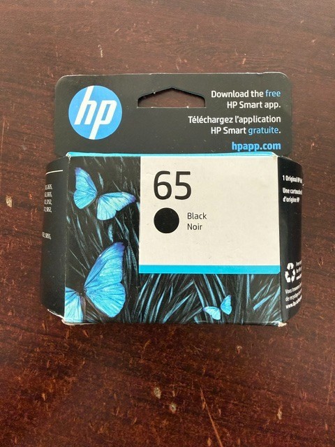 Genuine HP 65 N9K02AN Ink Cartridge Black New Distressed Box Exp Dec 2027