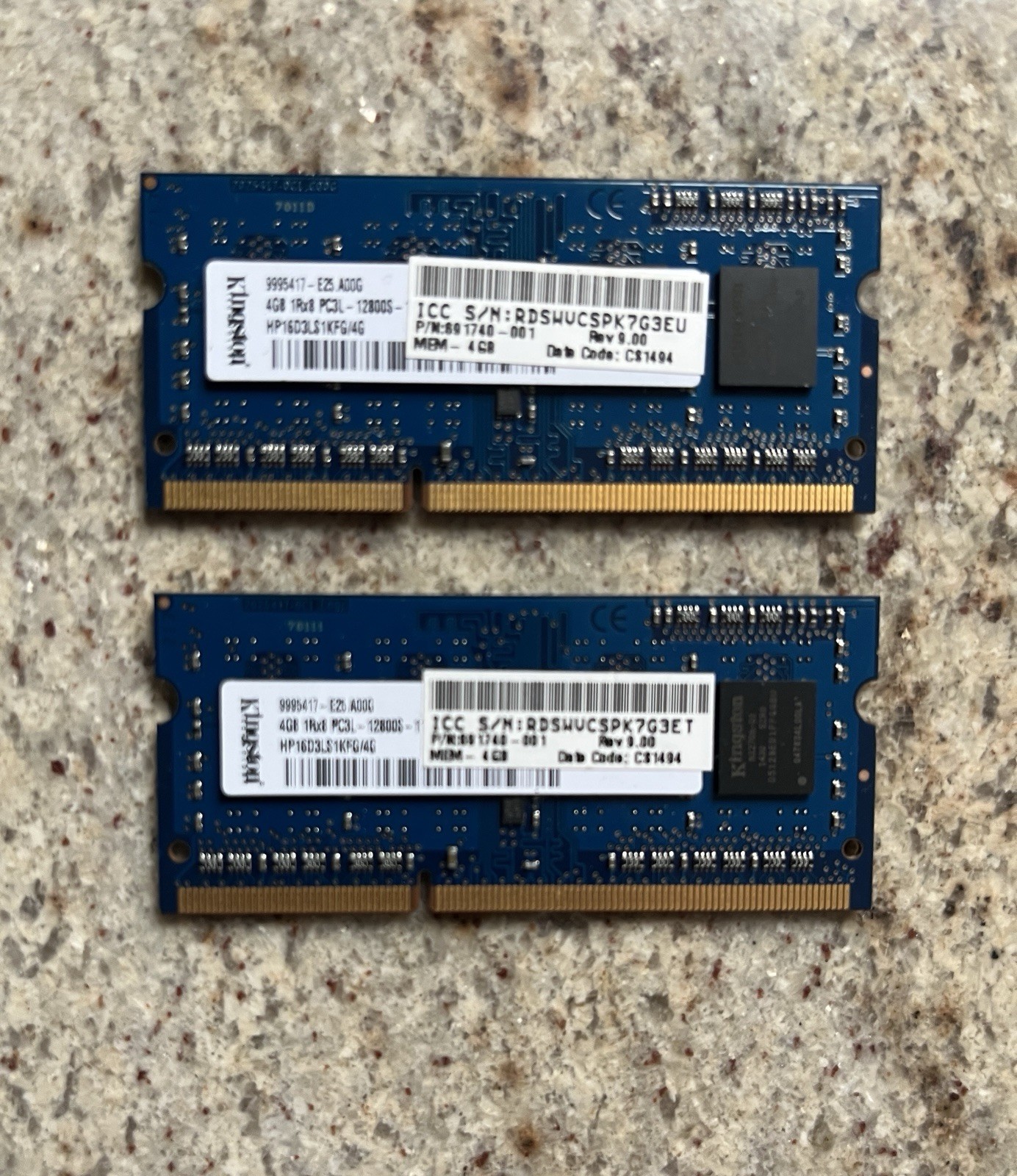 Kingston 8GB PC3L RAM Kit (x2 4GB Sticks) 9995417 - E25.A00G - P/N: 691740-001
