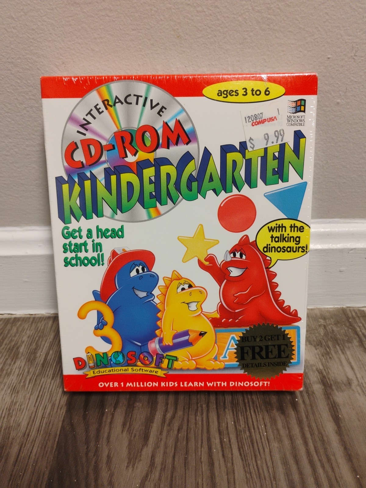Vintage Dinosoft Interactive CD-ROM Kindergarten Windows Sealed Rare