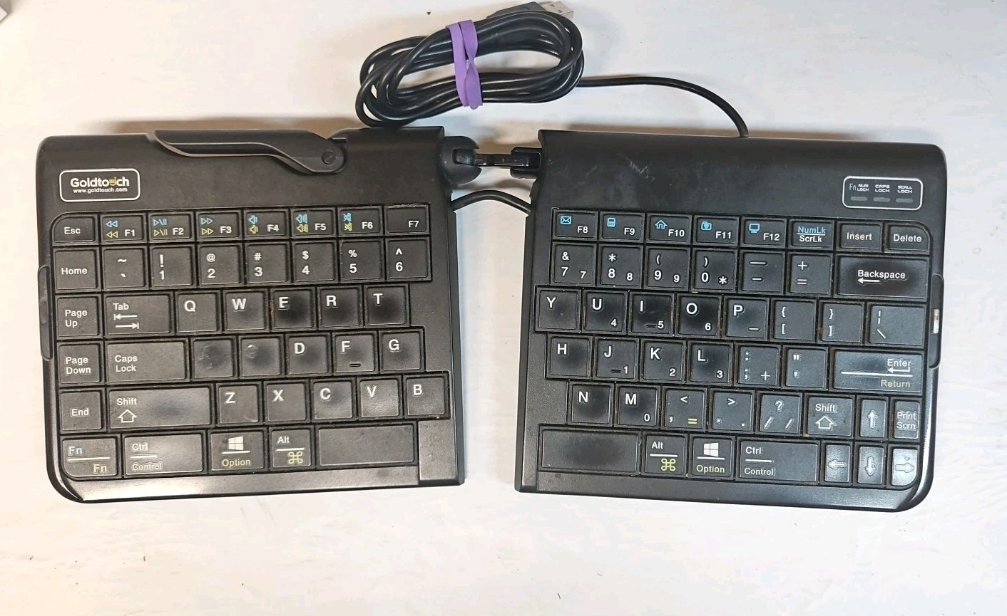 PARTS OR REPAIR Goldtouch SK-2721 Adjustable Ergonomic Foldable Wired Keyboard