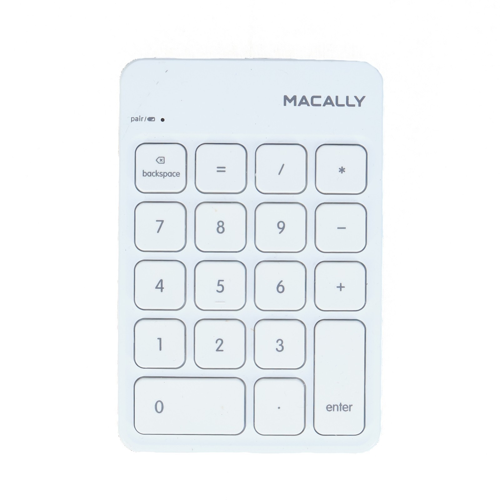 Macally BTNUMKEY Bluetooth Wireless Numeric Keypad White for Mac Windows PC
