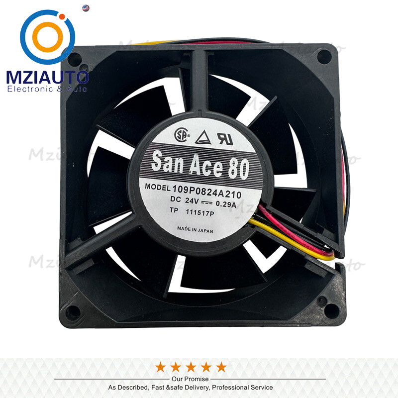 3Pin For Sanyo SANACE80 109P0824A210 Inverter Cooling Fan 24VDC 0.29A 80*80*32mm