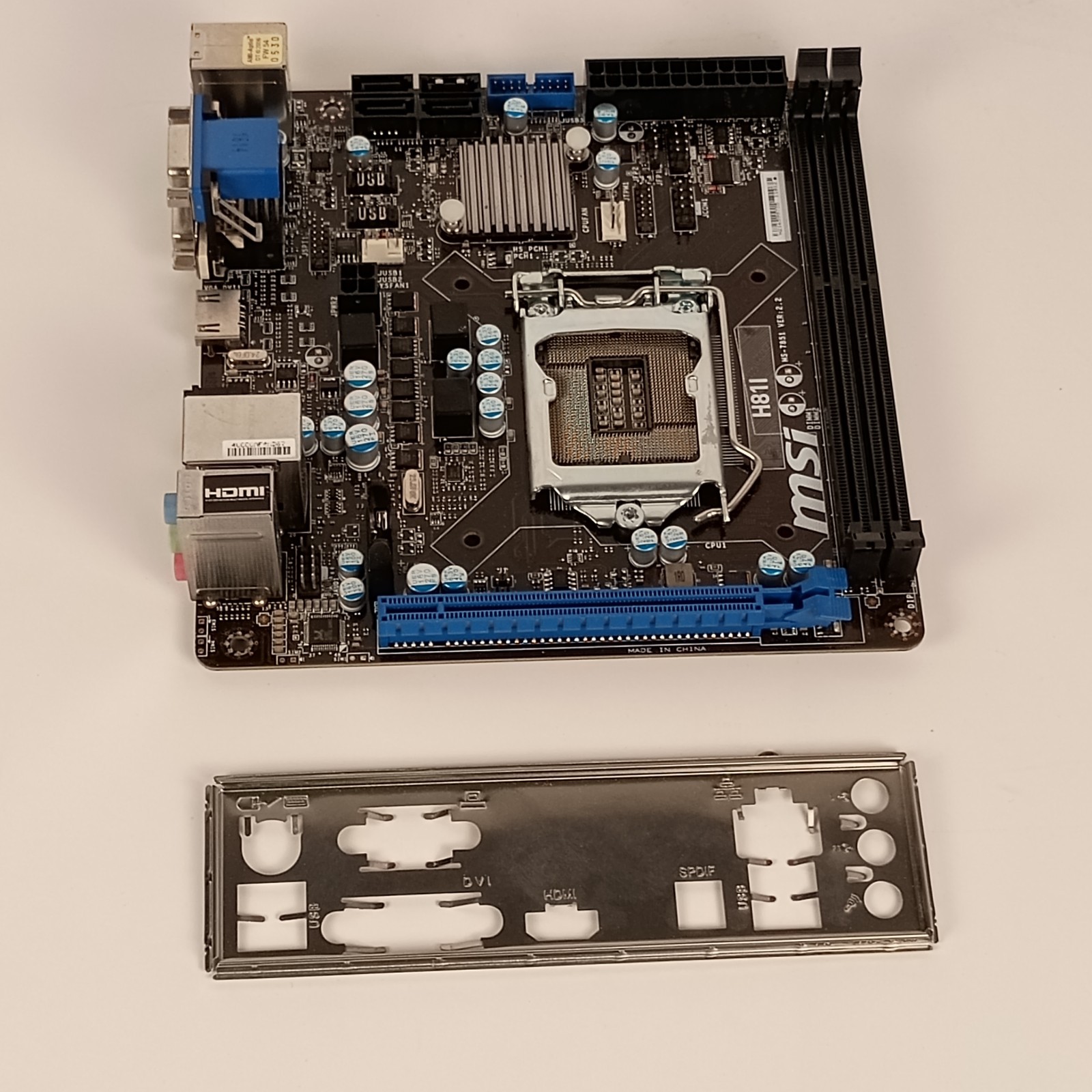 MSI H81I Mini-ITX Motherboard With IO Shield (Tested and works)