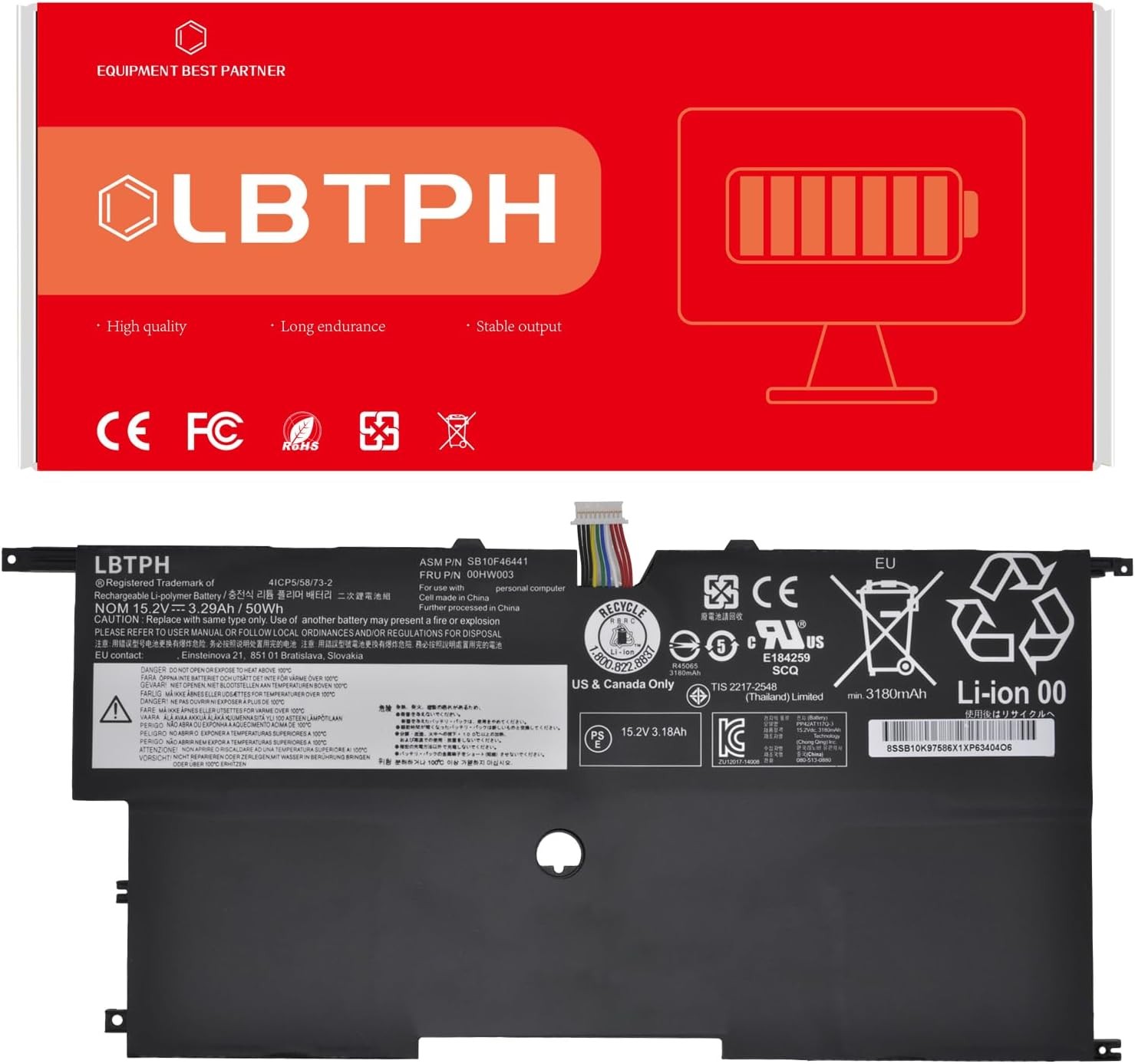 00HW003 00HW002 45N1700 45N1701 45N1702 Battery for Lenovo THINKPAD X1 Carbon