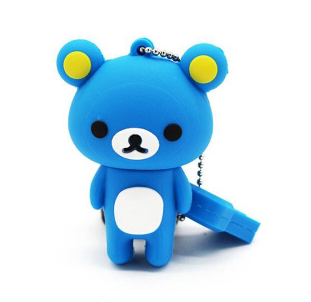 2.0 16gb 32gb 64gb 128gb Teddy Bear Blue Pink USB Flash Thumb Drive USA Shipper