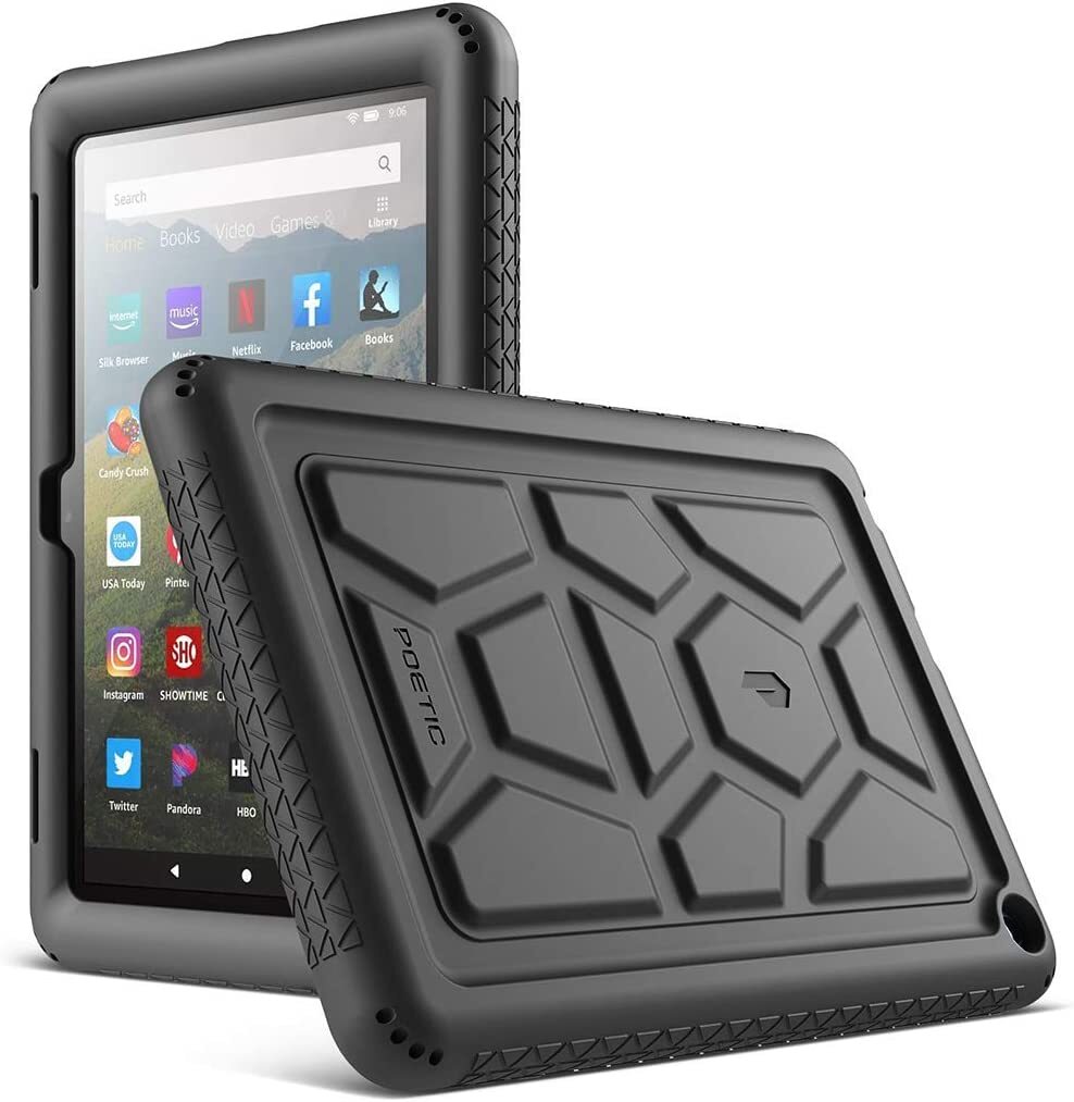 Case For Amazon Fire HD 8 / Fire HD 8 Plus Poetic Kids Friendly Silicone Cover