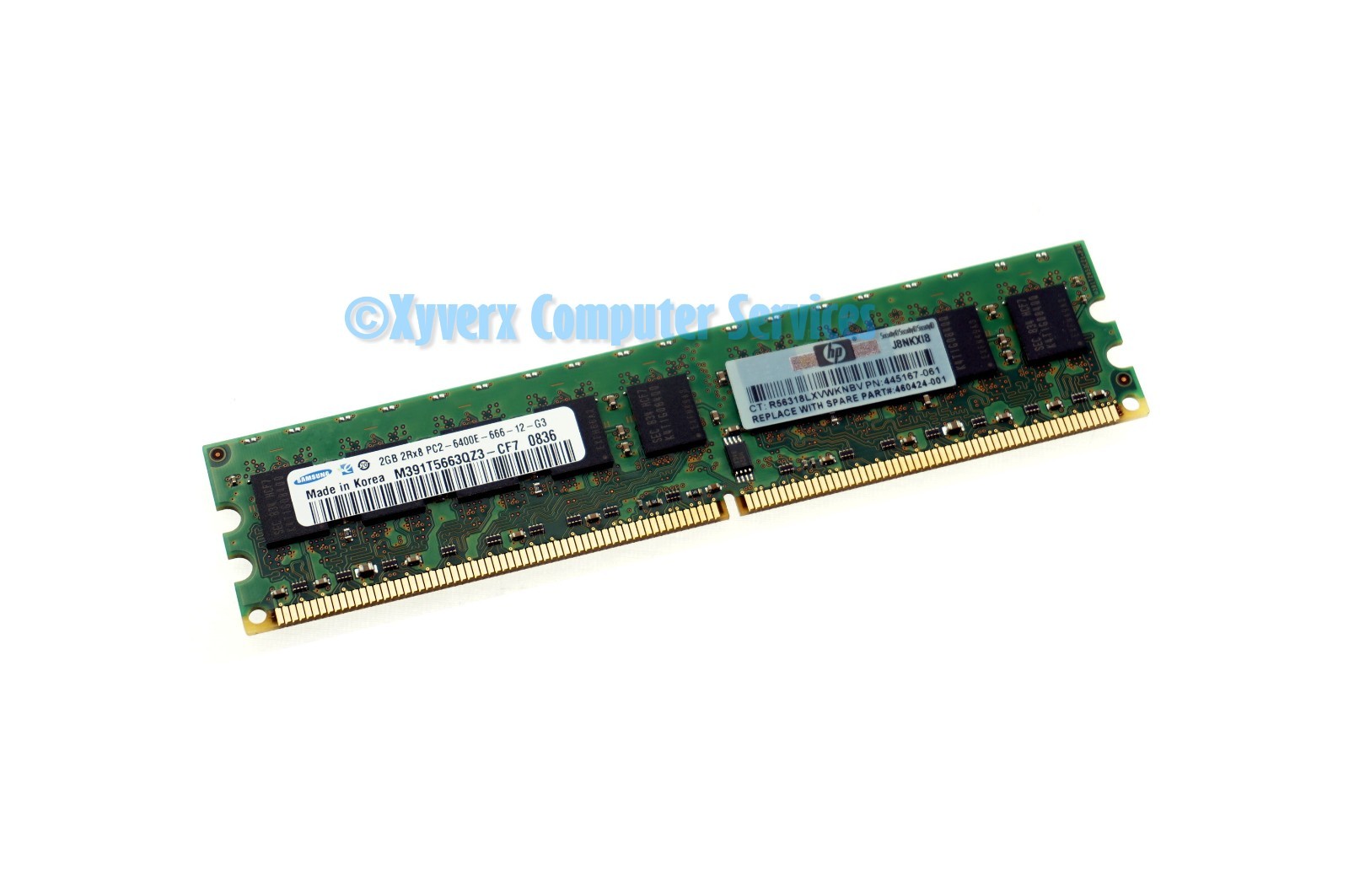 M391T5663QZ3-CF7 OEM SAMSUNG DESKTOP MEMORY 2GB 2RX8 PC2-6400E-666-12-G3 (CA68)