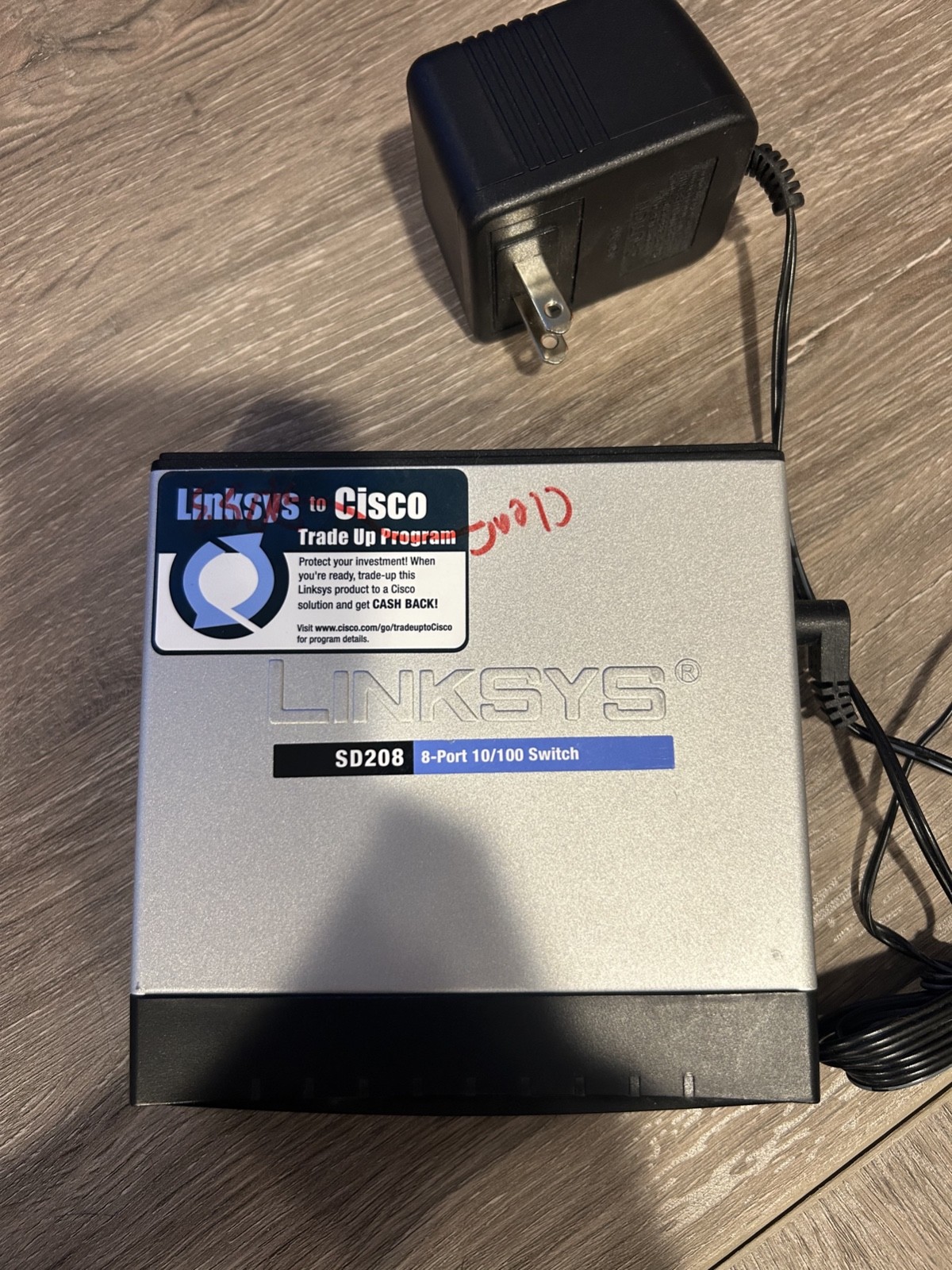 Genuine Linksys SD208 8-Port 10/100 Switch Router with Power Cord- Working