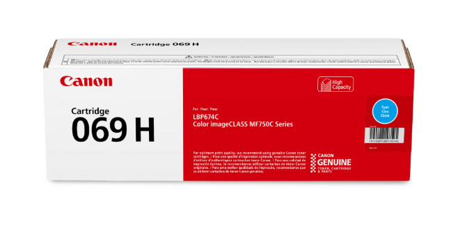 Canon 069H Cyan Toner Genuine OEM High Yield 5500 Pages New