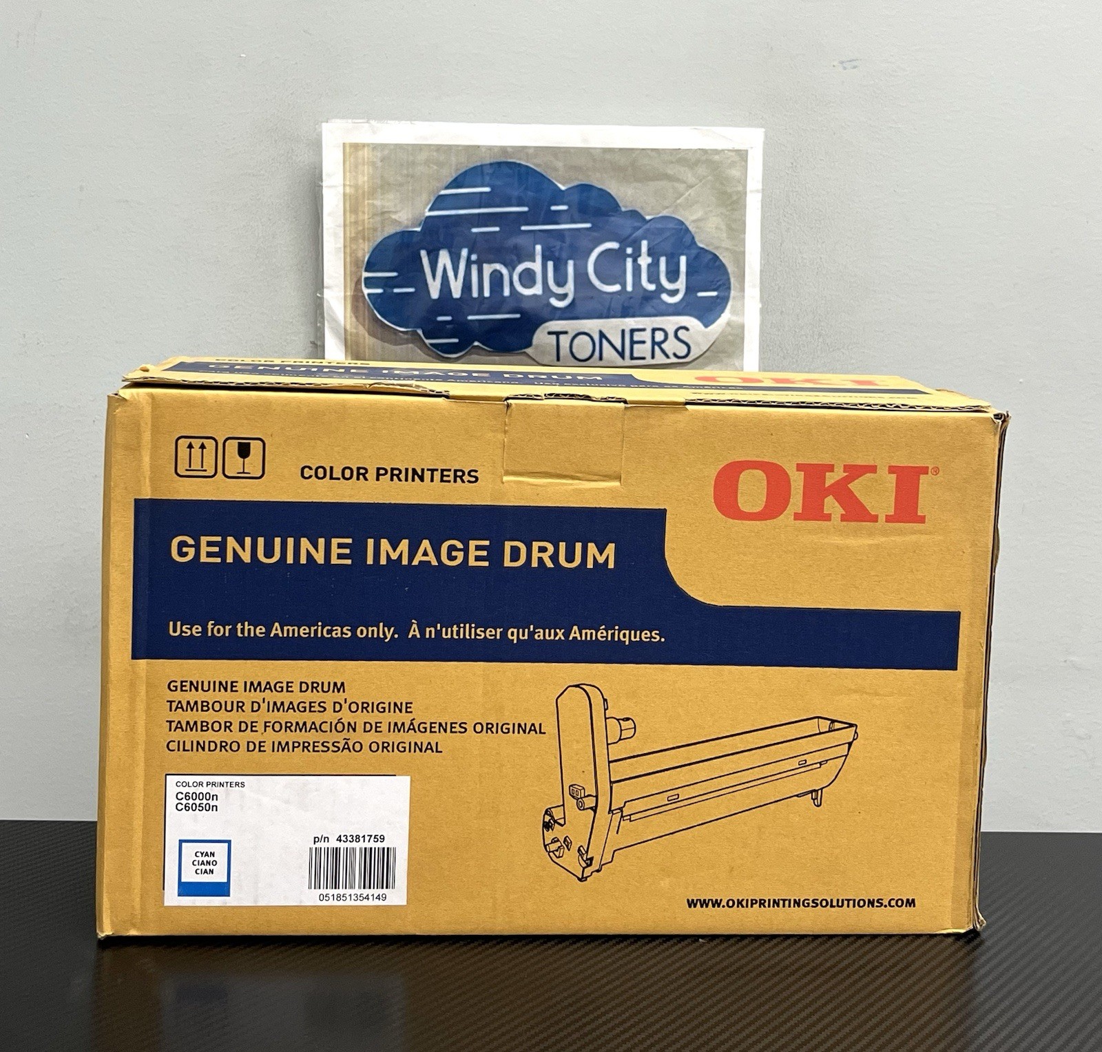 Genuine OKI 43381759 Cyan Image Drum for Color Printers C6000n/C6050n New