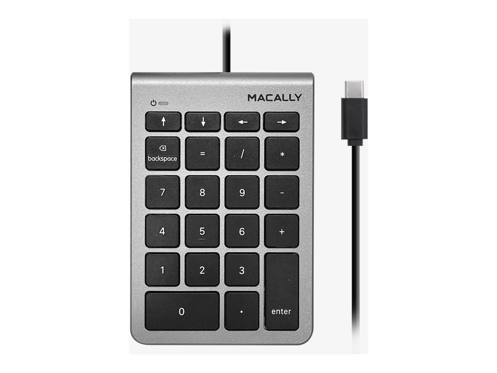 Macally UCNUMKEY22SG 22-Key Wired USB-C Numeric Keypad