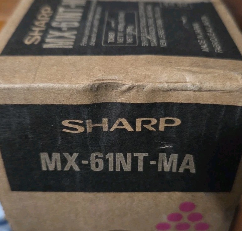 Sealed Genuine Sharp MX-60NTMA Magenta Toner Cartridge