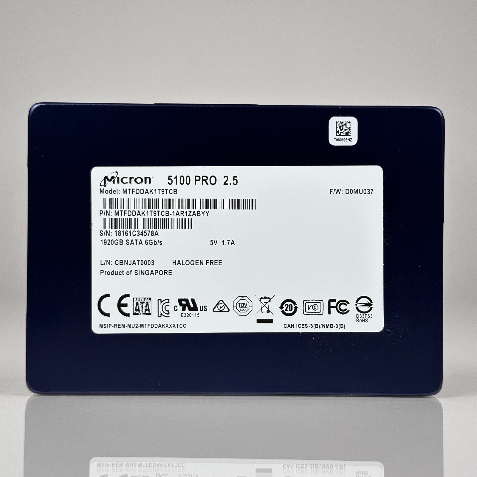 Micron 5100 PRO 1.92TB SATA 2.5" Enterprise SSD TCG-E MTFDDAK1T9TCB 100% Health