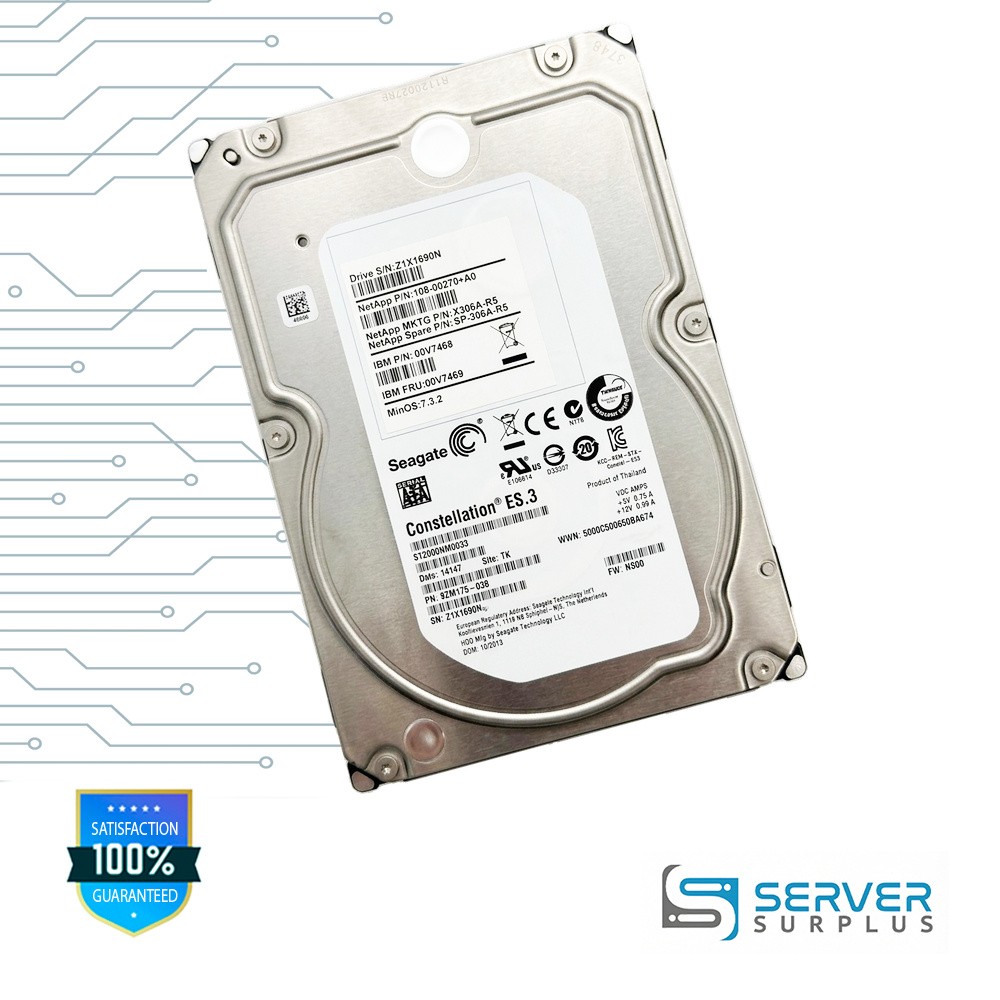 NetApp Constellation ES.3 2TB SAS 3.5 in Enterprise HDD | 108-00270+A0