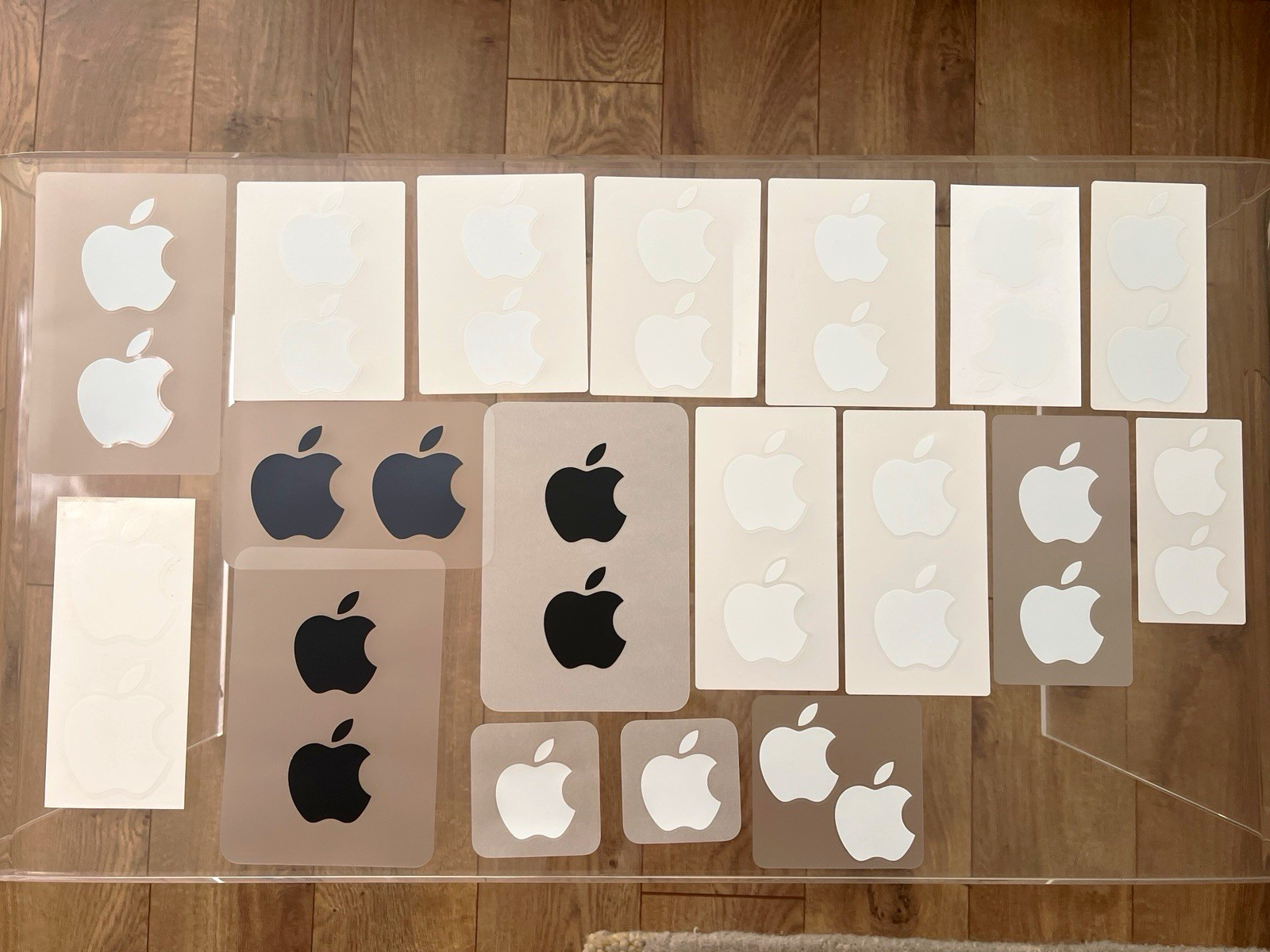 34 Apple Mac Logo Stickers Decal Lot Bundle - White/Black