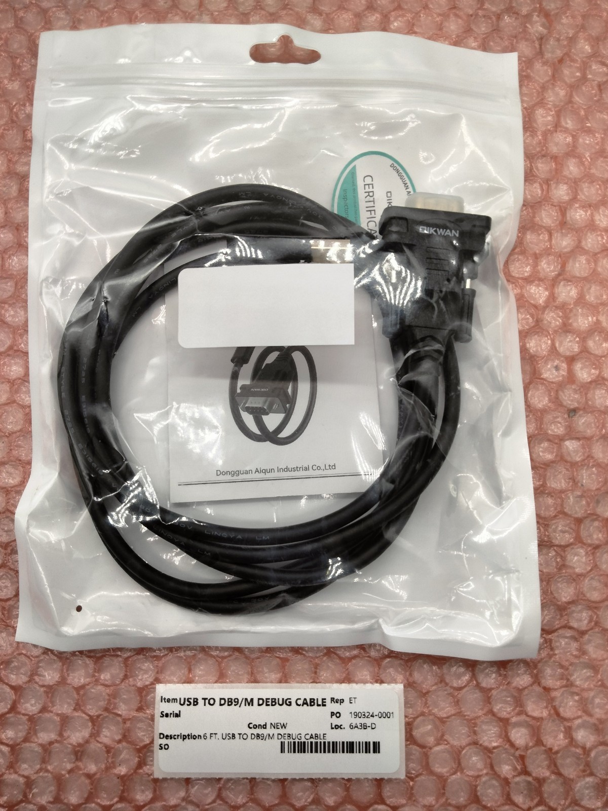 OIKWAN 6 FT. USB TO DB9/M DEBUG CABLE